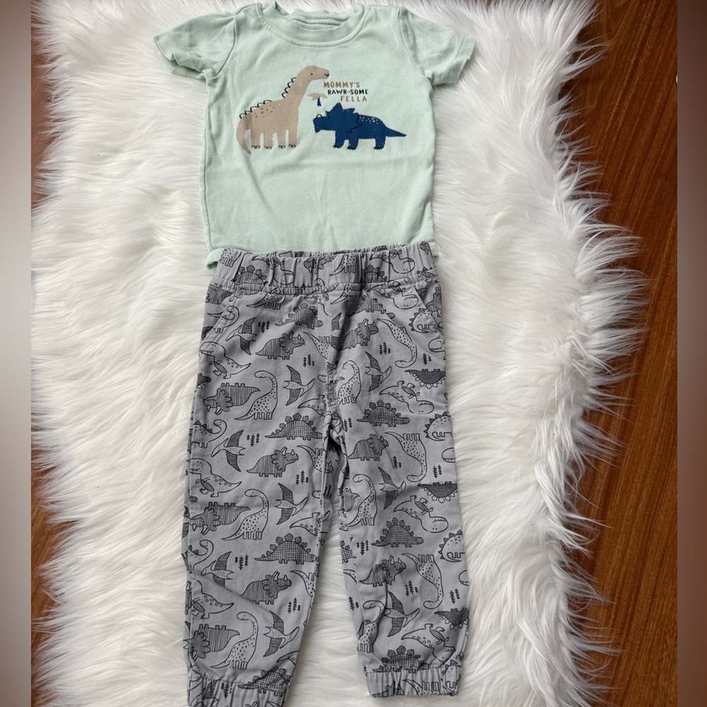 Dinosaur Print Onsie and Pants